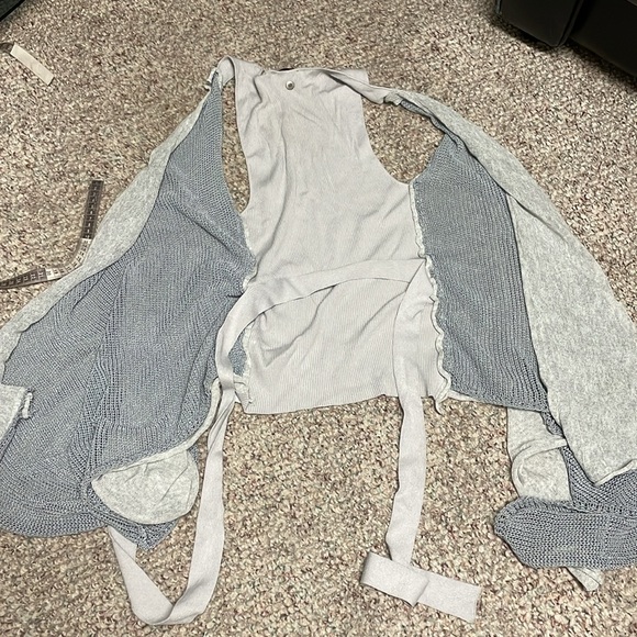 Diesel silk blend knit sleeveless belted cardigan - Picture 9 of 9